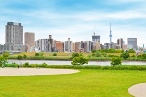 足立区の街並み