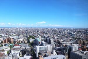 船堀タワーホール展望台から見た江戸川区の街並み