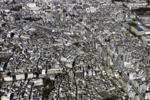 板橋本町駅付近の空撮